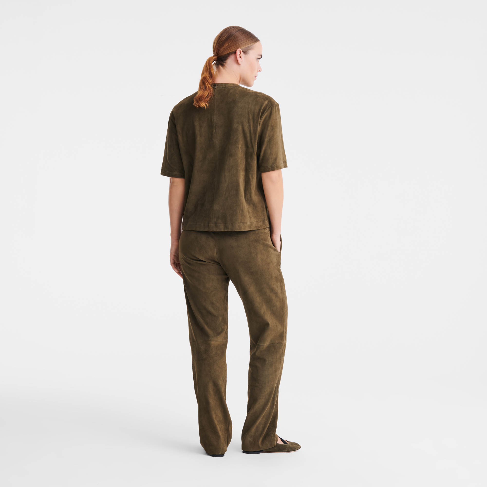 Top in pelle corto