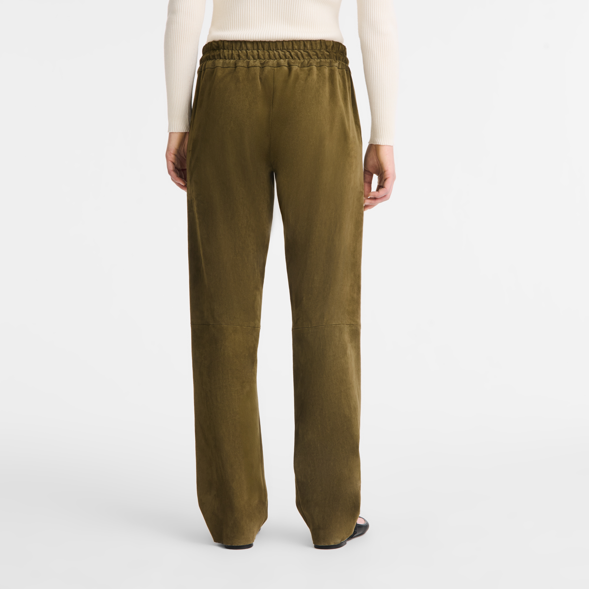 Pantaloni dritti in pelle